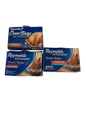 Reynolds Kitchens Oven Bags Turkey Size 2-Pack BPA Free For Meats & Poultry 8-24